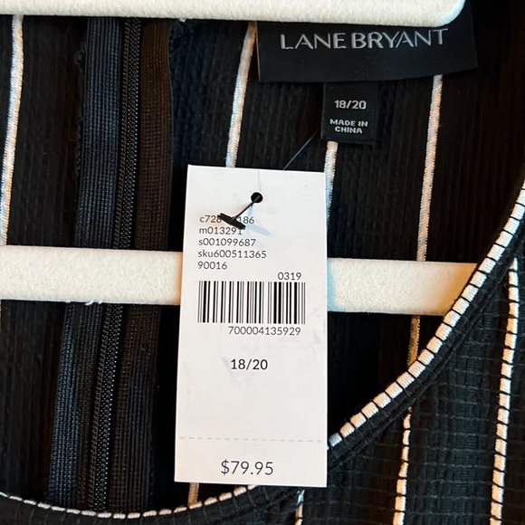 Lane Bryant 18/20 Black & White Pinstripe Jumpsuit - Picture 7 of 17